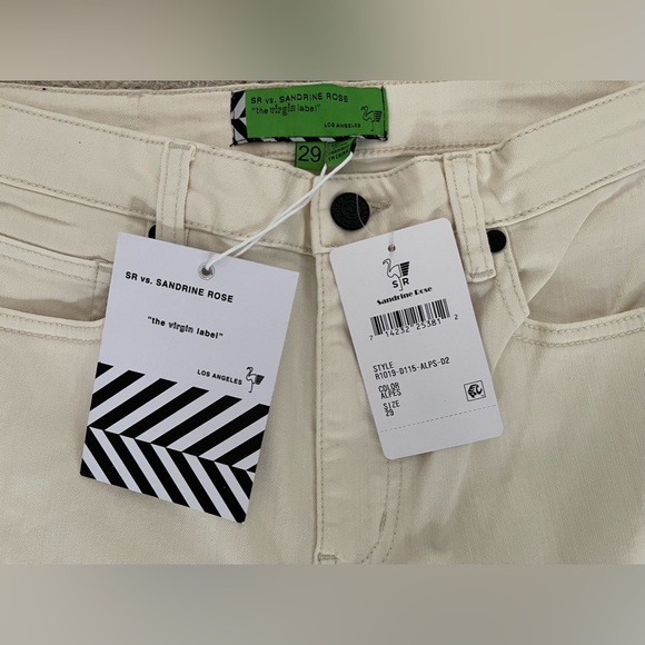Sandrine Rose (Free People) NWT jeans, size 29, color ecru alpes, MSRP $176 - Picture 2 of 3